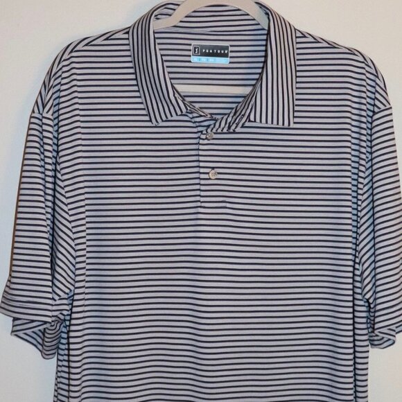 PGA Tour Men's Short Sleeve Polo Shirt in Peacoat Color Size XL - Picture 1 of 6